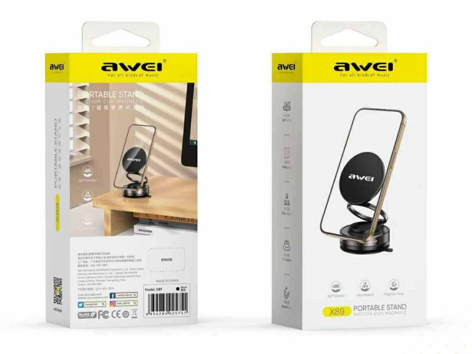 Автомобильный магнитный держатель для смартфона AWEI X89